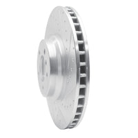 R1 Concepts R1 07-08 BMW ALPINA B7 Front Right Drilled & Slotted Silver Brake Rotor