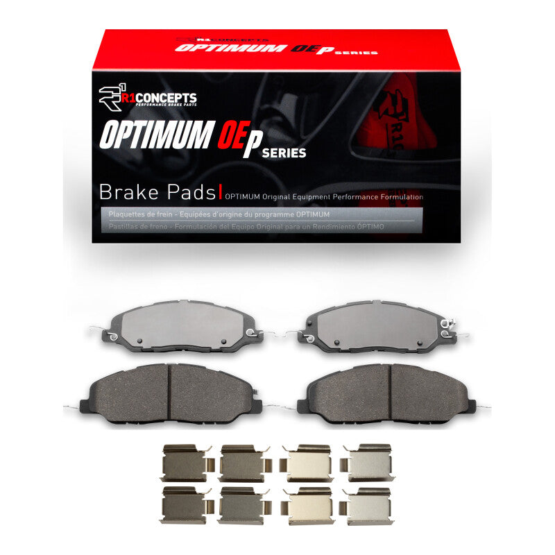 R1 Concepts R1 07-14 Ford Mustang Front Optimum OE Pads & Hardware Kit