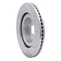 R1 Concepts R1 19-24 Subaru Forester Front Left Drilled & Slotted Silver Brake Rotor