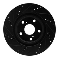 R1 Concepts R1 02-17 Infiniti M45 Front Right Drilled & Slotted Black Brake Rotor