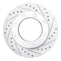 R1 Concepts R1 76-79 Ford F-250 4WD (Excl Super Duty) Front Right Drilled & Slotted Silver Brake Rotor