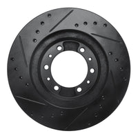 R1 Concepts R1 90-04 Mitsubishi Montero Sport (USA/Canada) Front Right Drilled & Slotted Black Brake Rotor
