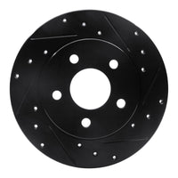R1 Concepts R1 04-12 Chevrolet Malibu Rear Right Drilled & Slotted Black Brake Rotor