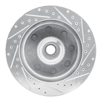 R1 Concepts R1 94-97 Dodge B200 / B200 Van / B250 Front Left Drilled & Slotted Silver Brake Rotor