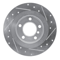 R1 Concepts R1 13-16 Mini Cooper Countryman Rear Left Drilled & Slotted Silver Brake Rotor
