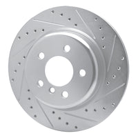 R1 Concepts R1 11-16 BMW 528I Rear Right Drilled & Slotted Silver Brake Rotor