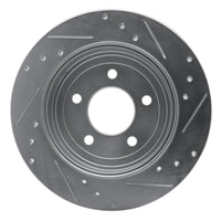 R1 Concepts R1 05-08 Ford Escape Rear Left Drilled & Slotted Silver Brake Rotor