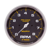 AutoMeter Marine Carbon Fiber 5in In-Dash Tachometer 0-8000 RPM