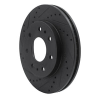 R1 Concepts R1 09-09 Ford F-150 RWD Front Left Drilled & Slotted Black Brake Rotor