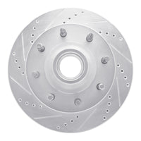 R1 Concepts R1 99-02 Ford F-350 Super Duty 2WD Front Left Drilled & Slotted Silver Brake Rotor