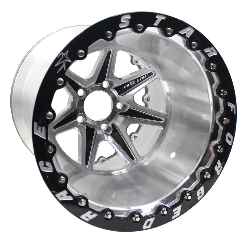 Race Star 72 ValStar 15x12 / 5x4.75BC / 2.5BS / 3.072in CB / Machined w/Black Accents Wheel