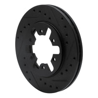R1 Concepts R1 82-85 Nissan 720 Datsun Front Left Drilled & Slotted Black Brake Rotor