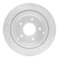 R1 Concepts R1 05-06 Pontiac GTO Rear Left Drilled & Slotted Silver Brake Rotor
