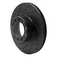 R1 Concepts R1 79-85 Mercedes-Benz 380SL Front Left Drilled & Slotted Black Brake Rotor
