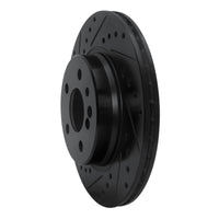 R1 Concepts R1 92-99 Mercedes-Benz S420 Rear Left Drilled & Slotted Black Brake Rotor