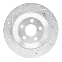 R1 Concepts R1 04-07 Ford Freestar Rear Right Drilled & Slotted Silver Brake Rotor