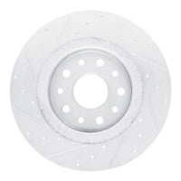R1 Concepts R1 22-25 Jeep Grand Cherokee Rear Right Drilled & Slotted Silver Brake Rotor