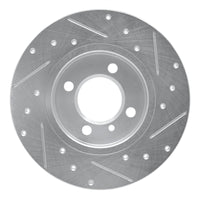 R1 Concepts R1 84-85 BMW 318I Front Left Drilled & Slotted Silver Brake Rotor