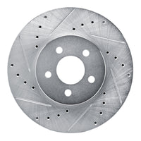 R1 Concepts R1 89-95 Chrysler LeBaron Front Left Drilled & Slotted Silver Brake Rotor