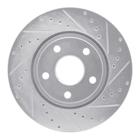 R1 Concepts R1 11-22 Dodge Durango Front Right Drilled & Slotted Silver Brake Rotor