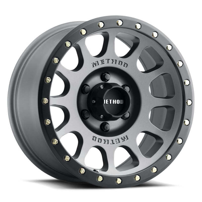 Method Wheels Method MR305 NV 18x9 / +18mm Offset / 8x6.5 BP / 130.81mm CB / Titanium - Matte Black Lip Wheel