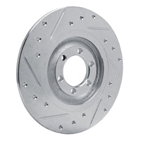 R1 Concepts R1 81-89 Alfa Romeo GTV-6 Rear Right Drilled & Slotted Silver Brake Rotor