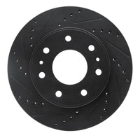 R1 Concepts R1 09-09 Ford F-150 RWD Front Left Drilled & Slotted Black Brake Rotor