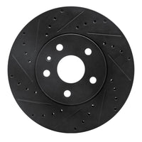 R1 Concepts R1 2008-2014 Cadillac CTS Front Left Drilled & Slotted Black Brake Rotor