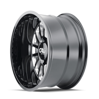 Cali Off-Road 9110 Summit 22x10 / 8x170 BP / 0mm Offset / 125.2mm Hub Gloss Black Milled Wheel