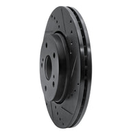 R1 Concepts R1 10-13 Suzuki Kizashi Front Right Drilled & Slotted Black Brake Rotor