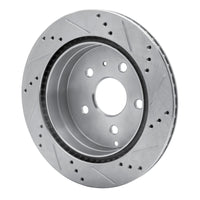R1 Concepts R1 09-20 Chevrolet Express 4500 Rear Left Drilled & Slotted Silver Brake Rotor
