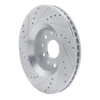 R1 Concepts R1 18-25 Jeep Gladiator Front Right Drilled & Slotted Silver Brake Rotor