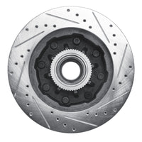 R1 Concepts R1 93-95 Chevrolet G30 Front Left Drilled & Slotted Silver Brake Rotor