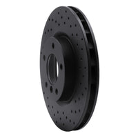 R1 Concepts R1 95-02 BMW M3 Left Front Drilled Black Brake Rotor