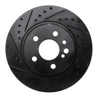 R1 Concepts R1 92-99 Mercedes-Benz S420 Rear Left Drilled & Slotted Black Brake Rotor