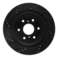 R1 Concepts R1 97-02 Ford F-250 2WD (Excl Super Duty) Front Right Drilled & Slotted Black Brake Rotor