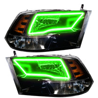 ORACLE Lighting Oracle 09-17 RAM 1500 Quad Pre-Assembled Headlights Blk Housing - w/ Simple Controller