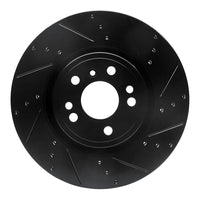 R1 Concepts R1 12-18 Mercedes-Benz ML350 Front Right Drilled & Slotted Black Brake Rotor