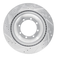 R1 Concepts R1 08-20 Ford E-450 Super Duty Rear Right Drilled & Slotted Silver Brake Rotor