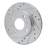 R1 Concepts R1 89-98 Hyundai SONATA Front Left Drilled & Slotted Silver Brake Rotor