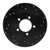 R1 Concepts R1 02-10 Ford Explorer Rear Right Drilled & Slotted Black Brake Rotor