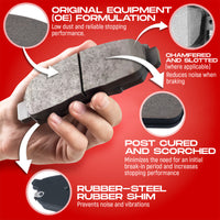 R1 Concepts R1 14-19 Hyundai Tucson Rear Drill/Slot Carbon Coated Rotor Set w/Optimum Pads