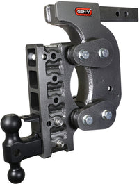 GEN-Y Hitch Gen-Y The Boss Torsion-Flex 2in Shank 15in Drop 16K Hitch w/GH-051 Dual-Ball/Pintle Lock/Stab Kit
