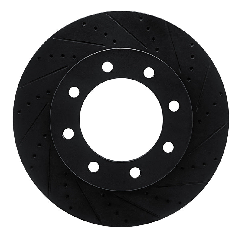 R1 Concepts R1 12-25 Ford F-250 4WD (Super Duty) Front Right Drilled & Slotted Black Brake Rotor