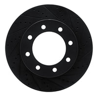 R1 Concepts R1 12-25 Ford F-250 4WD (Super Duty) Front Right Drilled & Slotted Black Brake Rotor