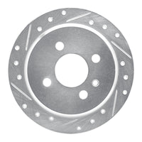 R1 Concepts R1 88-90 BMW 325IX Rear Left Drilled & Slotted Silver Brake Rotor