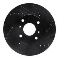 R1 Concepts R1 98-99 Acura CL Front Right Drilled & Slotted Black Brake Rotor