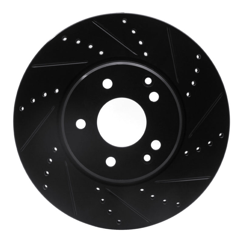 R1 Concepts R1 96-11 Chrysler Crossfire Front Right Drilled & Slotted Black Brake Rotor