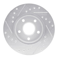 R1 Concepts R1 85-91 Buick SKYHAWK Front Right Drilled & Slotted Silver Brake Rotor