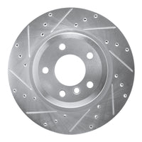 R1 Concepts R1 11-16 BMW Z4 Rear Left Drilled & Slotted Silver Brake Rotor